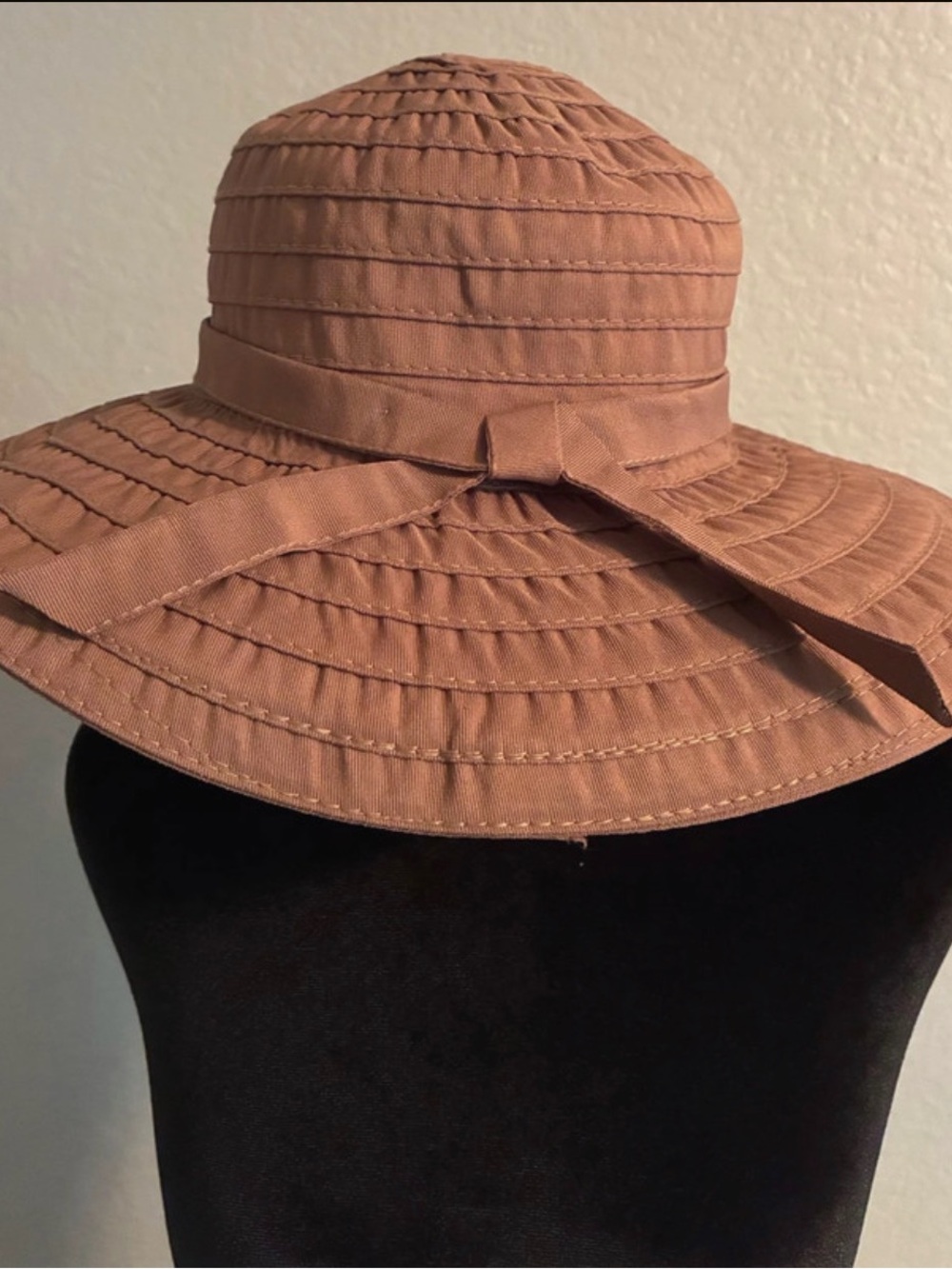 Scala Women’s 21-22” Cotton Twill Packable Floppy Hat w Bow UPF50+